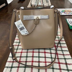 Michael Kors Hamilton Legacy medium leather messenger bag.